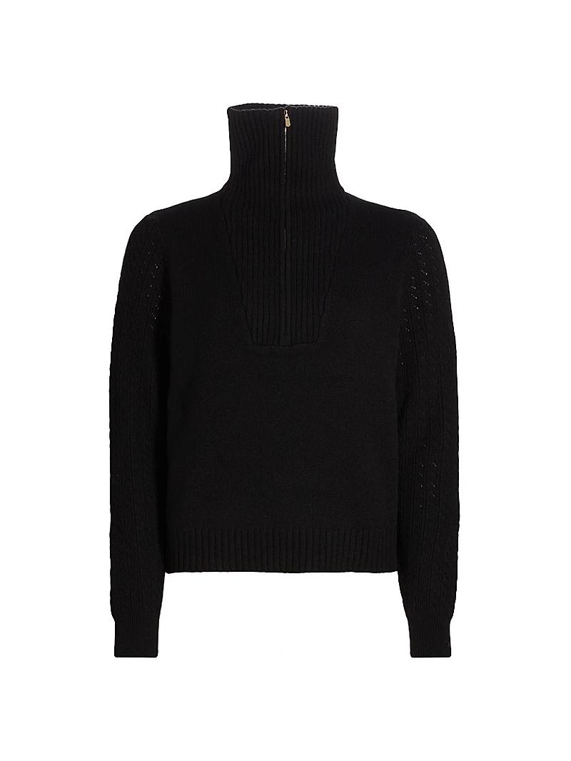Quarter-Zip Cashmere Sweater