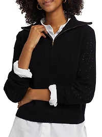 Quarter-Zip Cashmere Sweater