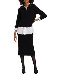 Quarter-Zip Cashmere Sweater