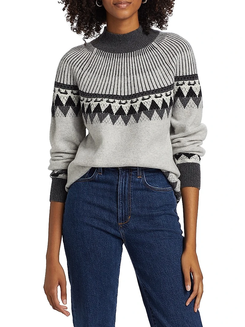 Cashmere Fair Isle-Style Sweater