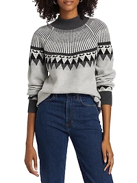 Cashmere Fair Isle-Style Sweater