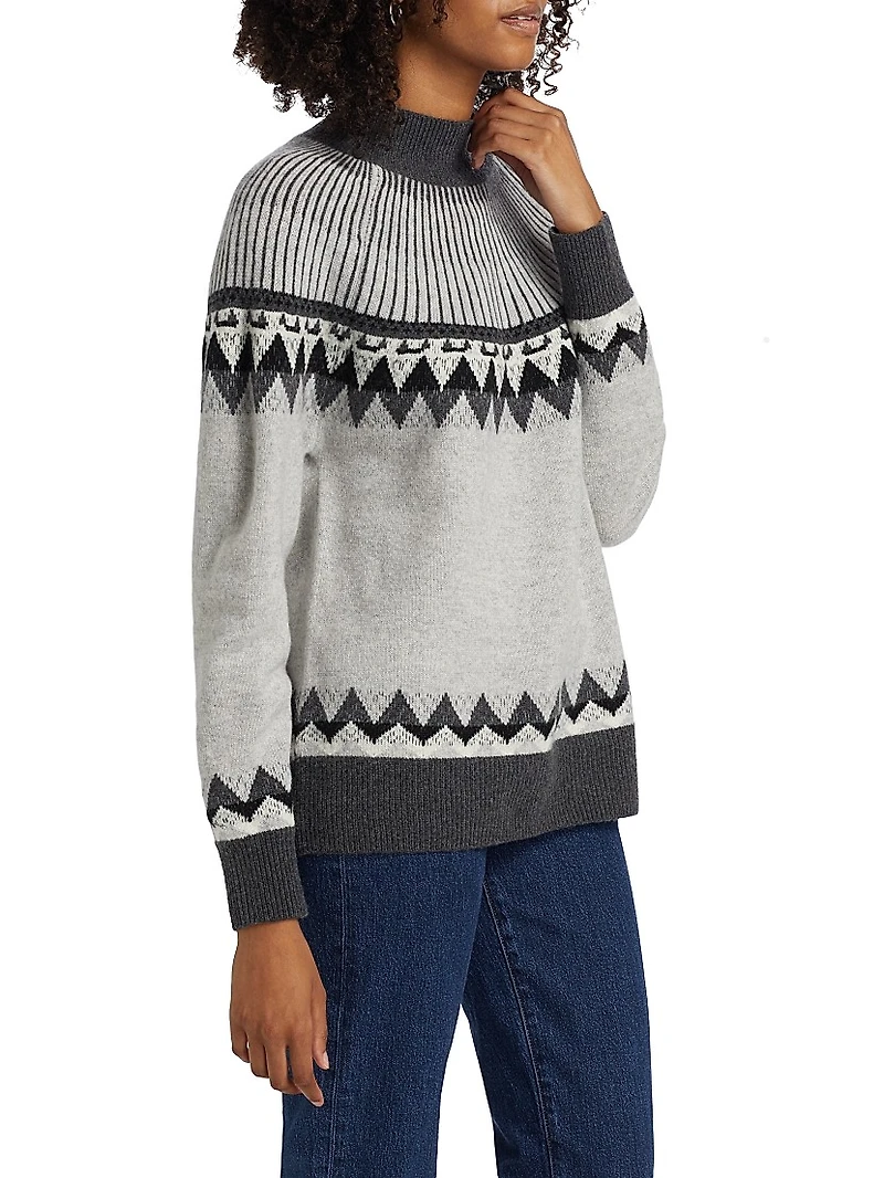 Cashmere Fair Isle-Style Sweater