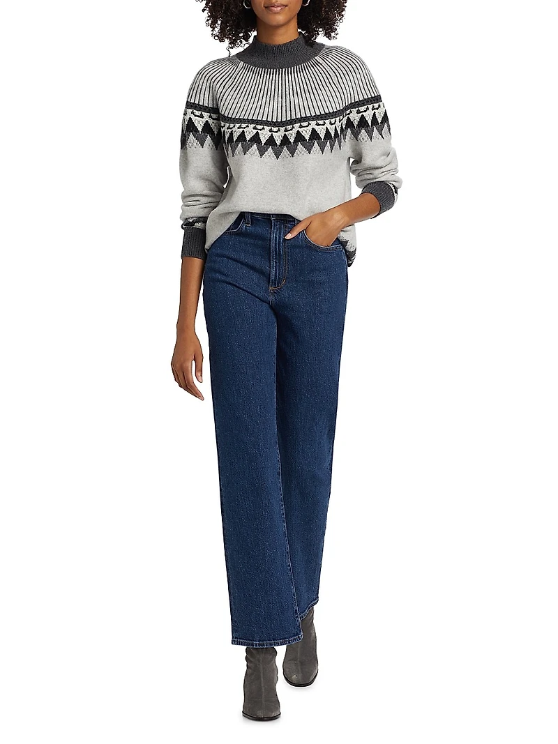 Cashmere Fair Isle-Style Sweater