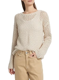 Open-Knit Cashmere Sweater