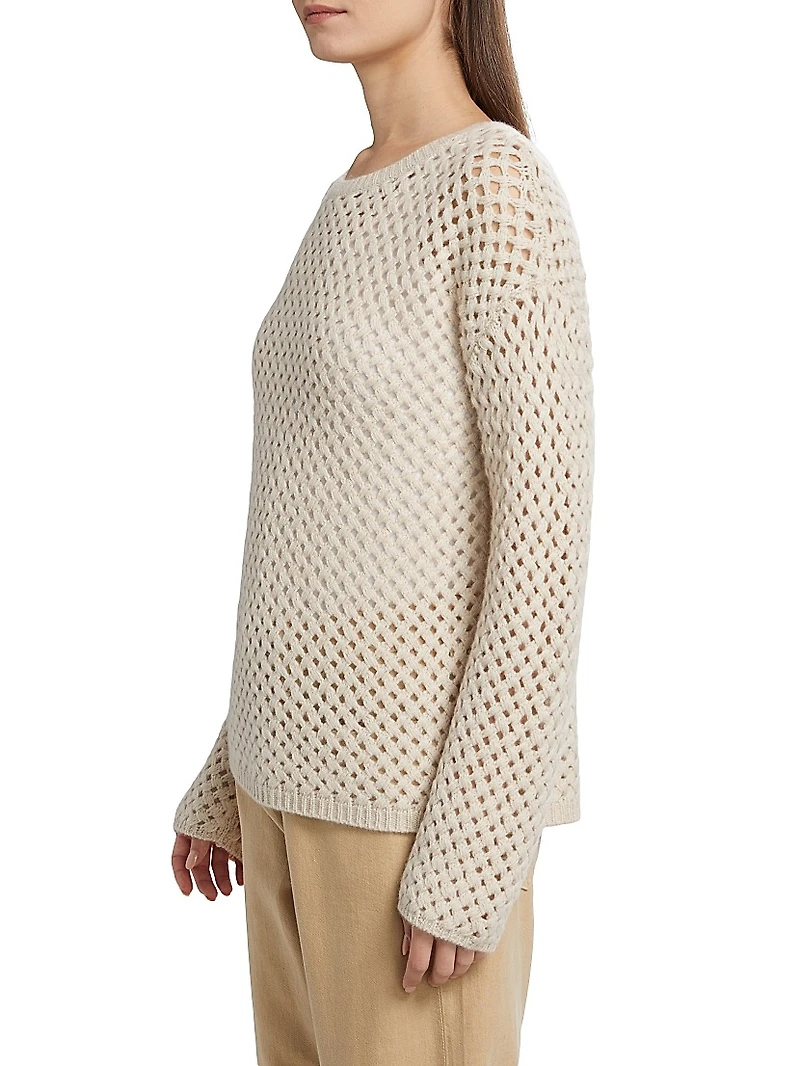 Open-Knit Cashmere Sweater