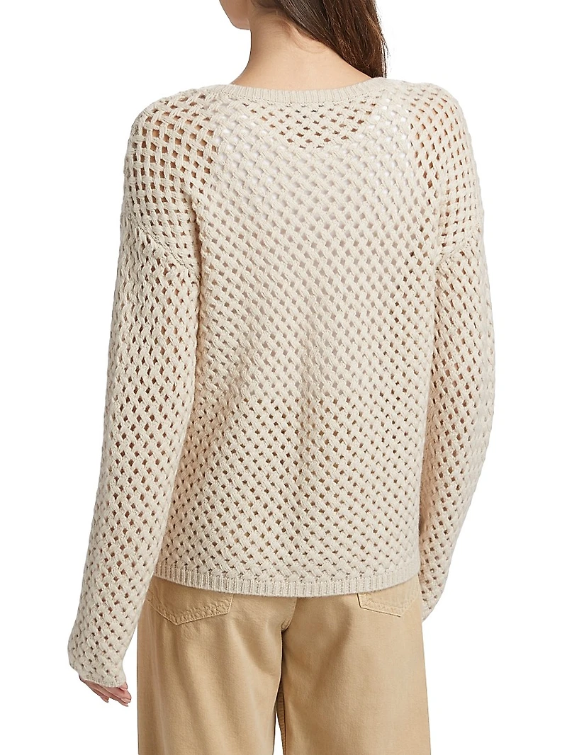 Open-Knit Cashmere Sweater