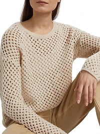 Open-Knit Cashmere Sweater