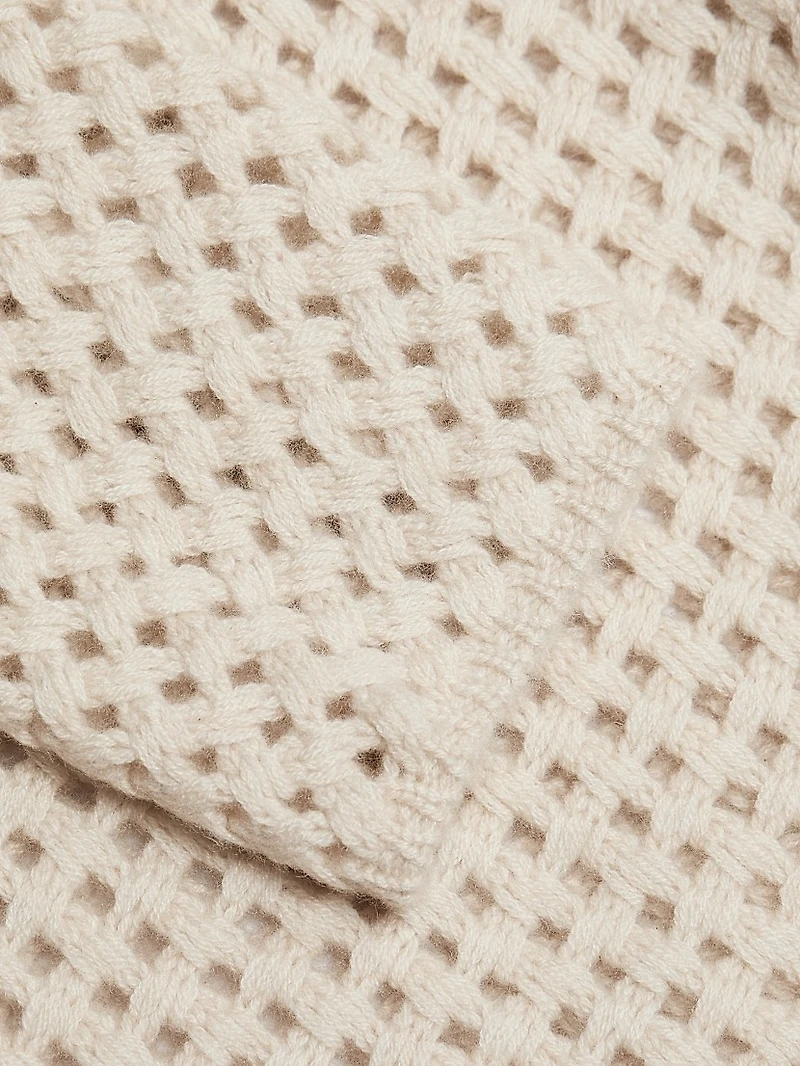 Open-Knit Cashmere Sweater