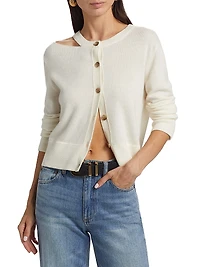 Cut-Out Cashmere Cardigan