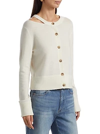 Cut-Out Cashmere Cardigan