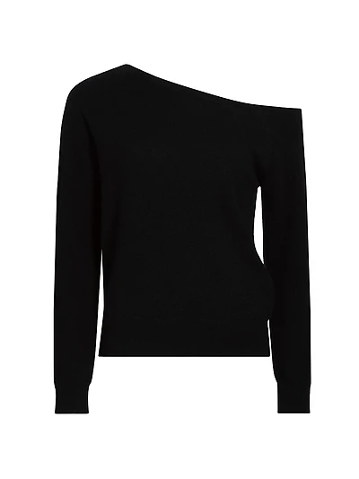 One-Shoulder Cashmere Sweater