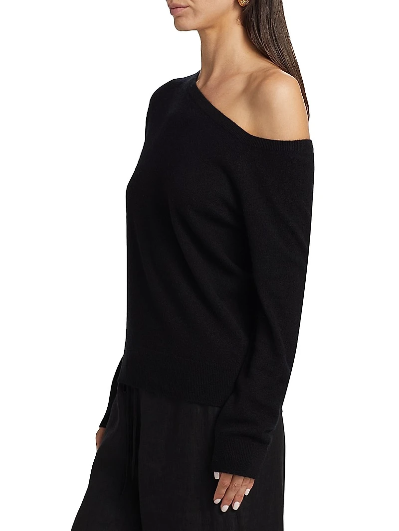 One-Shoulder Cashmere Sweater