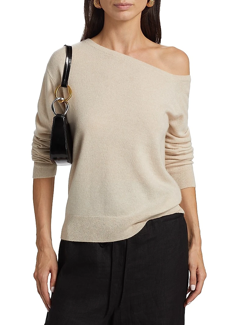 One-Shoulder Cashmere Sweater