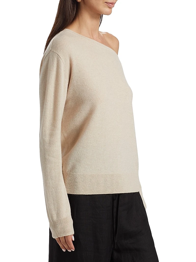 One-Shoulder Cashmere Sweater