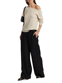 One-Shoulder Cashmere Sweater