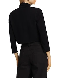 COLLECTION Cashmere Cropped Open Bolero Cardigan