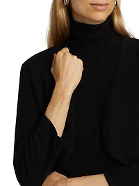 COLLECTION Cashmere Cropped Open Bolero Cardigan