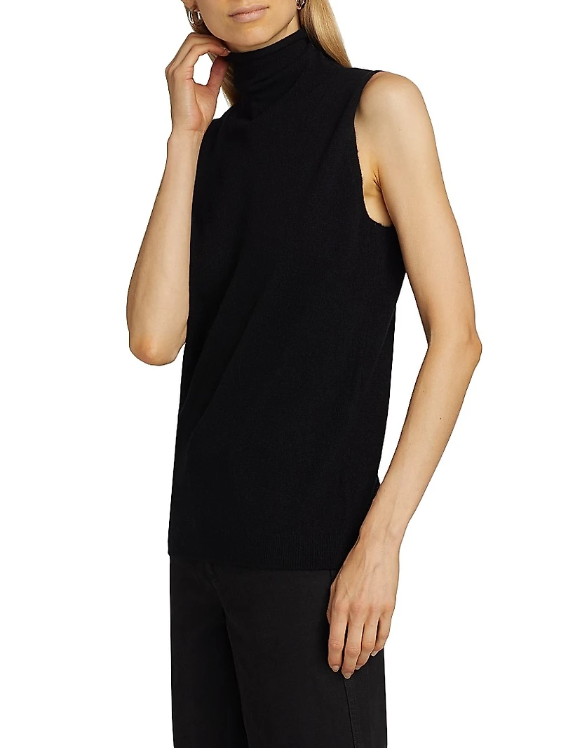 COLLECTION Cashmere Turtleneck Vest