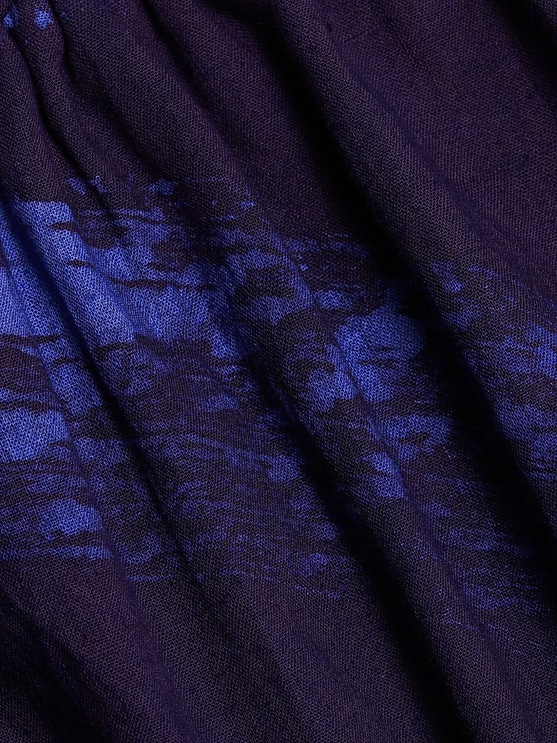 Ayoka Abstract Cotton Midi-Skirt