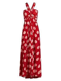 Anike Polka Dot Cotton Maxi-Dress