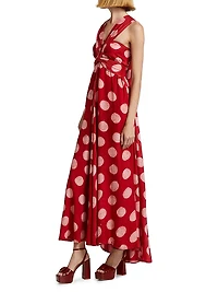 Anike Polka Dot Cotton Maxi-Dress