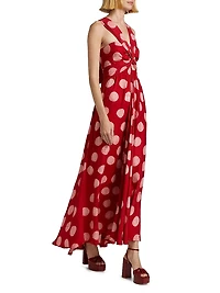Anike Polka Dot Cotton Maxi-Dress