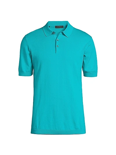 Solid Cotton Polo Shirt