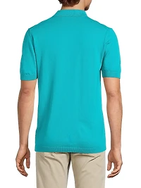 Solid Cotton Polo Shirt