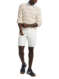 Striped Cotton-Blend Sweater