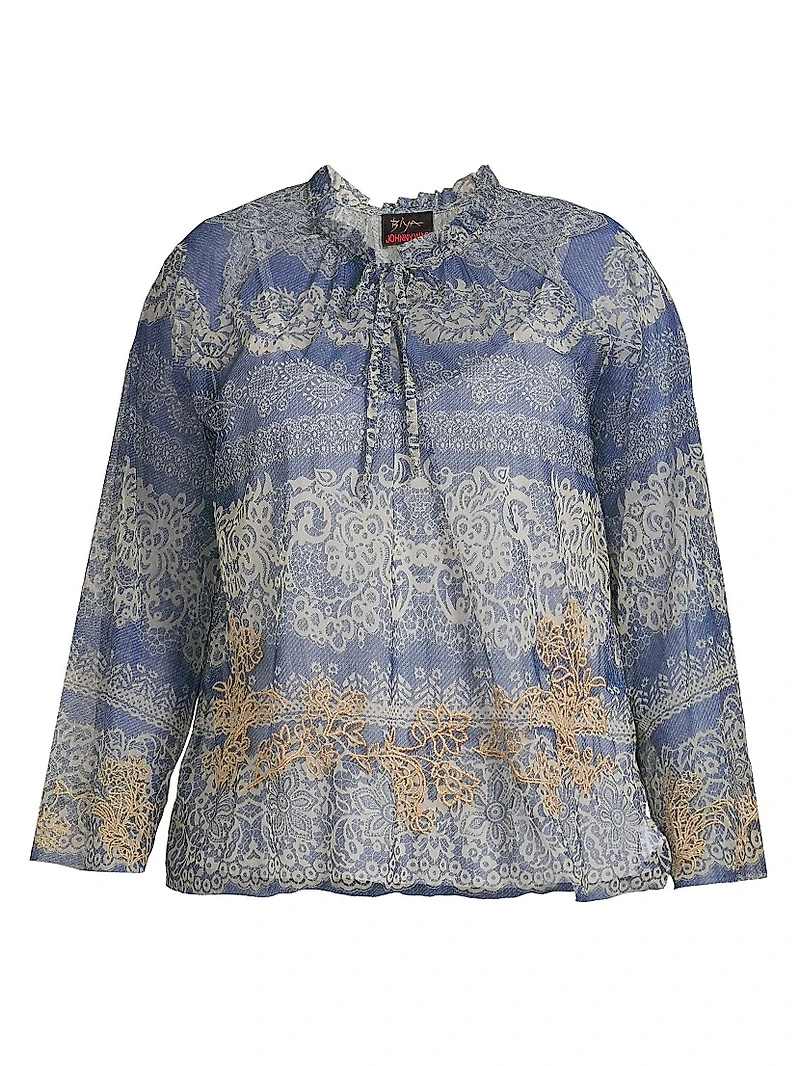 Plus Mazzy Peasant Blouse