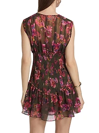 Sierra Floral Smocked Sleeveless Minidress