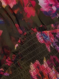 Sierra Floral Smocked Sleeveless Minidress