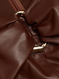 Joey Faux-Leather Short-Sleeve Minidress