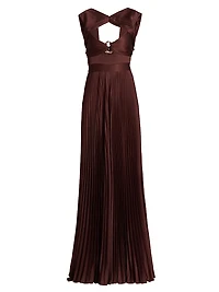Rosalynn Charmeuse Pleated Jumpsuit