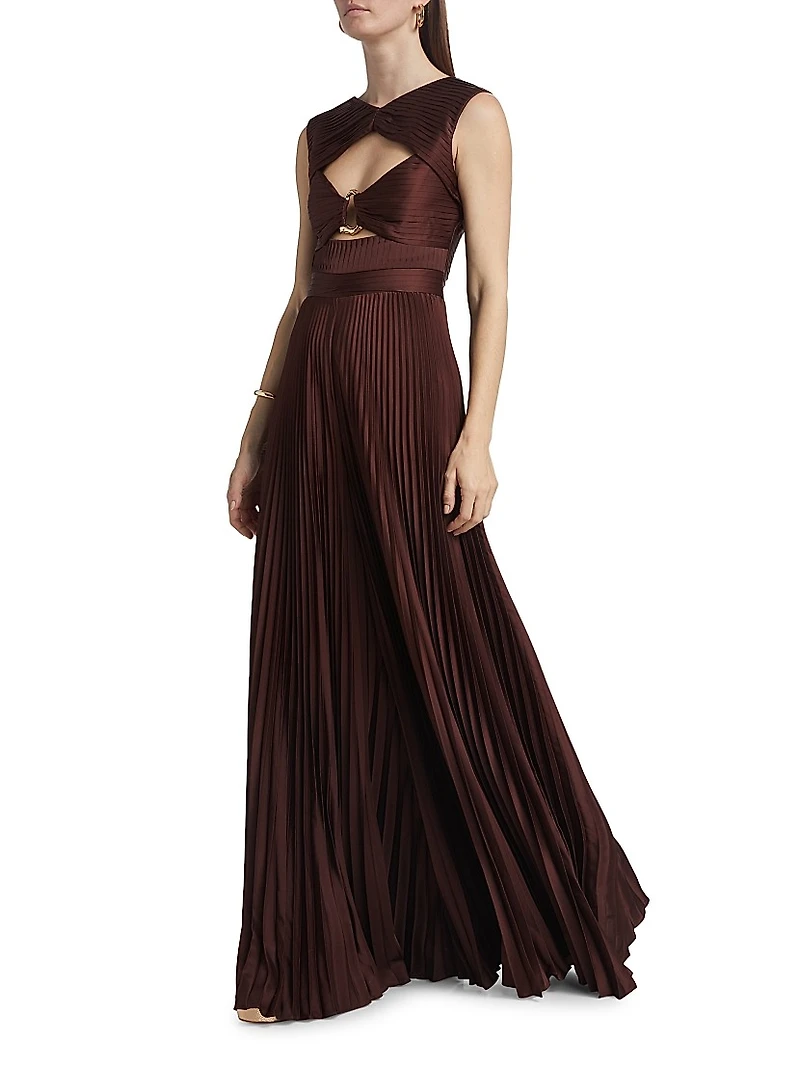 Rosalynn Charmeuse Pleated Jumpsuit