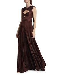 Rosalynn Charmeuse Pleated Jumpsuit