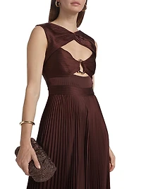 Rosalynn Charmeuse Pleated Jumpsuit