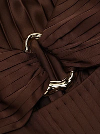 Rosalynn Charmeuse Pleated Jumpsuit