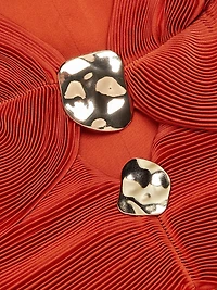 Gisella Charmeuse Pleated Sleeveless Midi-Dress