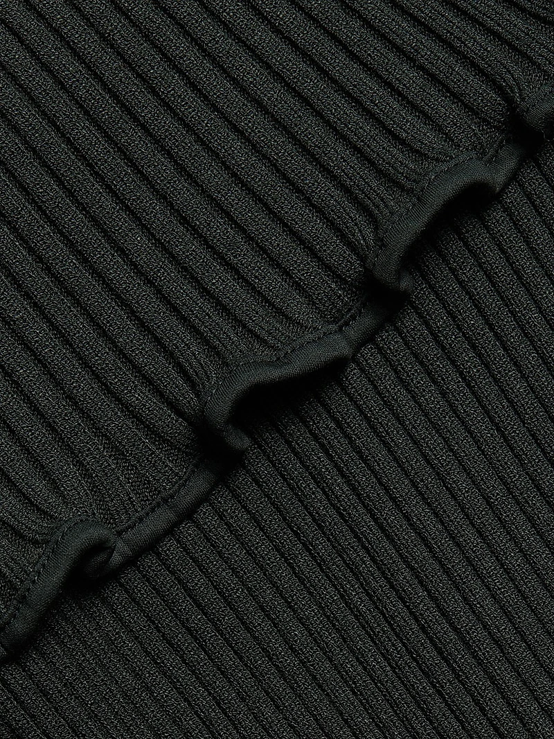 Meadow Rib-Knit Off-The-Shoulder Midi-Dress