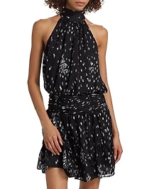 Leorelei Dot-Print Halterneck Minidress