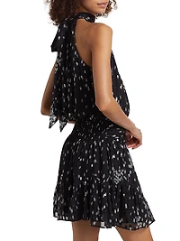 Leorelei Dot-Print Halterneck Minidress
