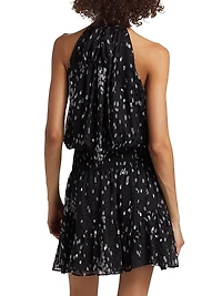 Leorelei Dot-Print Halterneck Minidress