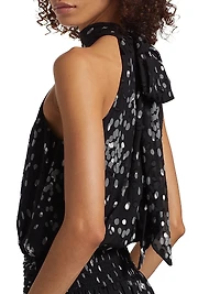 Leorelei Dot-Print Halterneck Minidress