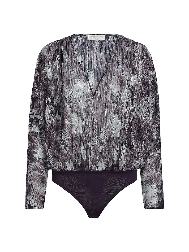 Margot Metallic Floral Bodysuit
