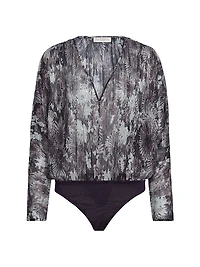Margot Metallic Floral Bodysuit