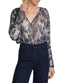 Margot Metallic Floral Bodysuit