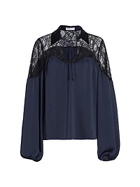 Rosemary Lace-Trimmed Blouse