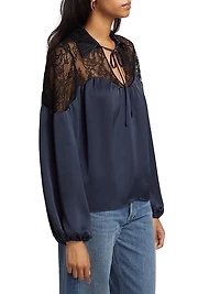 Rosemary Lace-Trimmed Blouse
