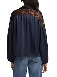 Rosemary Lace-Trimmed Blouse